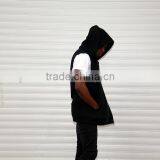 New Men Thin Hip Hop Sleeveless Vest Hoodie Men Outdwear Sports Hooded Vest With Zipper Casual Vest Coat thumbnail-1