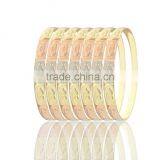 Half Round 6 MM Three Tone Plated Virgin Mary Bangle thumbnail-1