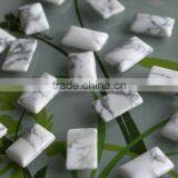 9*14mm Rectangle White Howlite Sticker Charms Diy Natural Stone Howlite Charms Jewelry Accessories thumbnail-3