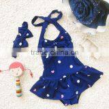 S31333W Kids Branded Swimwear Young Girls Sweet Bowknot Swimwear thumbnail-5