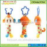 New Animal Dog Soft Stuffed Plush Crib Bed Hanging Hand Rattles Baby Toys thumbnail-3