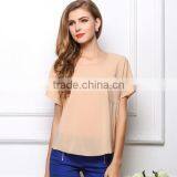 Chiffon Women Short Sleeve Blousesoffice Skirts and Blouses for Women thumbnail-1