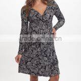 New Arrivals Maternity Dresses With Black And White Paisley Maternity Surplice Dress Women Wear WD80817-14 thumbnail-1