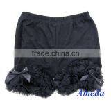 Girls Black Chiffon Ruffles Petti Shorts Pettishorts 1-5Y thumbnail-1