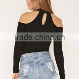 Guangzhou Top Selling Plain Dyed Cotton Summer Fashion Long Sleeve Women Blouses Tops thumbnail-3