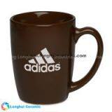 12oz Custom Curved Handle Java Promotional Ceramic Coffee Mug thumbnail-1