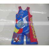 Cool Sublimated China Wrestling Singlets thumbnail-2
