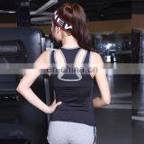 Hot Sale 90% Polyester 10% Spandex False Two Slim Fit Bulk Blank Womens Workout Yoga Tank Tops thumbnail-3