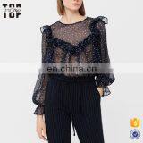 Womens Blouses 2017 Polka-dot Women Long Sleeve Blouse Tops Women thumbnail-1