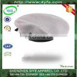 Wholesale White Color 100% Wool Custom Berets Cheap Beret Caps thumbnail-1