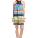 Customized Rainbow Design Beach Dress Digital Printed Sarong for Beach Wear thumbnail-3