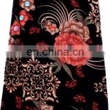 cotton velvet fabric for party and wedding with decorative design
