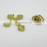 Gold Plated Red Religious Metal Cross Brooches Lapel Pin thumbnail-2