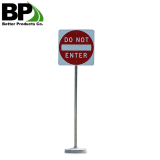 Square Sign Posts - Professional Pavement Products Galvanized Steel Square Marker Sign Post thumbnail-2