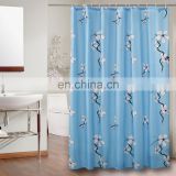 blue color flower polyester Shower Curtain Liners Private Bathing Shower Curtain