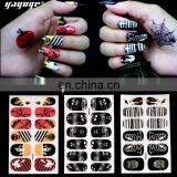Halloween Design Beauty Nail Art Stickers Adhesive Transfer 3D Skull Pumpkin Spider Water Stickers Private Label thumbnail-3