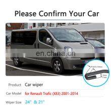 for Renault Trafic X83 2001~2014 Car Wiper Blades Front Windscreen Wipers Car Accessories Goods Vivaro Primastar 2002 2013 2012 thumbnail-2