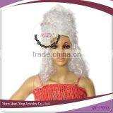 white new design cheap wholesale curly carnival party wigs