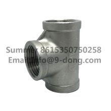 4 inch Tee 3 way Tee Threaded Pipe Fittings Stainless Steel SS 304 Female x Female x Female