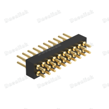 Dnenlink 1.27mm Pitch Dual Row H2.0mm Straight DIP Type Male Header PogoPin Header thumbnail-2