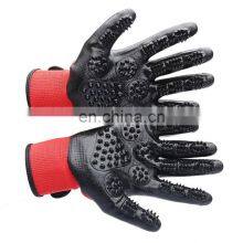 Pet Hair Remover Gloves Pair Pet Grooming Mitt Pair, 2018 Dog Cat Horse Pet Massage Glove, Pet Hair Remover Glove FOB thumbnail-3
