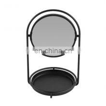 Black Makeup Mirror Household Make up Mirror With Storage New Design Decorative Mirror
