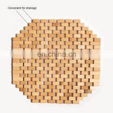 Customized High Quality Natural Synthetic Wood Mat Non Slip Environmental Bathroom Floor Mat Fold up Bamboo Floor Mat thumbnail-4