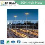 30M Hot-dip Galvanized Steel Q345B/A572 High Mast Lighting With Led Lights 100w