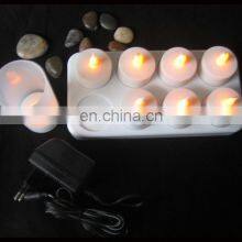 BSCI Shanhuang With PP Cup 8pcs Set Candle Tea Light LED Rechargeable Flameless Candle