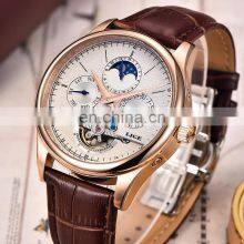 Lige 6826 Retro Men Mechanical Watches Tourbillon Waterproof Leather Top Brands Luxury Watch Automatic Mens thumbnail-4