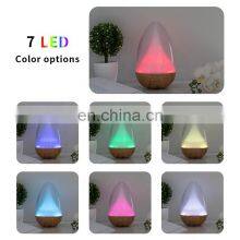 Hot Selling Portable Air 7 Color Led Light Wooden Base Humidifier Aroma Diffuser 120ml thumbnail-5