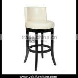 BC-075 Leather Bar Stools Wooden High Chair thumbnail-1