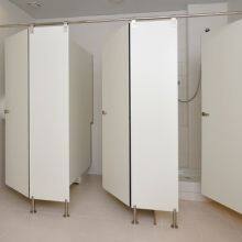 Popular High Quality Commercial Solid Surface HPL Shower Cubicle Toilet Dimensions Toilet Cubicles for Sale thumbnail-2