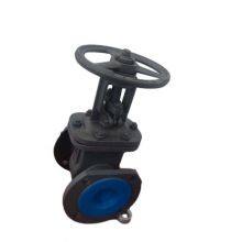 GOST Russian Cast Iron Carbon Steel Metal Seat PN16 PN25 DN100 Flanged Rising Stem Handwheel Operated Gate Valve thumbnail-2