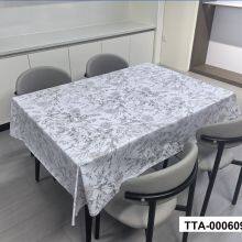 Elegant Lily Birds Pattern PVC Tablecloth, Waterproof, Oil‑proof, Easy Clean, Perfect for Daily Dining and Home Decor thumbnail-4