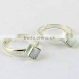 Pure In Heart !! White Shell 925 Sterling Silver Toe Rings, Designer Gemstone !! Silver Toe Ring, Wholesale Gemstone Toe Rings