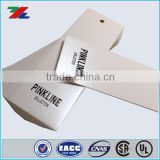 Strong silver cardboard clothing brand tag paper card