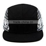 High Quality Manufacturer Custom Black Blank 5 Panel Hats thumbnail-6