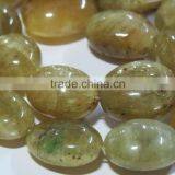 RARE Natural Chrysoberyl Cat's Eye Oval Stone Bead Necklace thumbnail-1