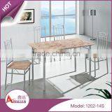 Foshan Furniture Rectangular Mdf Green Pvc Dining Table Pictures of Dining Table Chair thumbnail-5