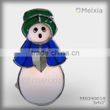 MX040018 tiffany style holiday gift stained glass snowman candle holder christmas decoration piece