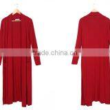 Fahion Side Vents Detail Long Sleeves Red Color Top For Girls thumbnail-5