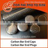 Pair of Carbon Bar End Caps Plugs for MTB thumbnail-1