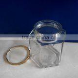 800ml 26oz Hexagonal Glass Honey Jars for Food Storage SLJe43 thumbnail-3