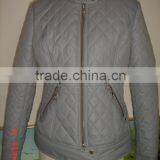 2015 FakeLeather Jacket PU Coats Autumn ,quilting Jackets Green