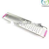 Simple Style Hot Selling Good Quality Pink Stainless Steel Kitchen Food Flat Grater