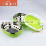 Allnice Multilayer Rectangle Design Candy Color Thermos pp Inner Stainless Steel Food Lunch Box/food Carrier for Students thumbnail-2