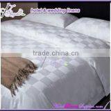 300TC White Dobby Hotel Duvet Covers With 9 cm Checkers for 5-star Luxurious Hotels thumbnail-1