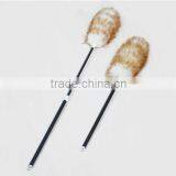Supply Professional Lambswool Feather Wool Sheepskin Duster House Cleaning Tools Long Black Plastic Stick Wood for Car thumbnail-2