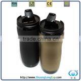 Clear Plastic Double Wall Mug Blue Coffee Mug Flask Printing thumbnail-1